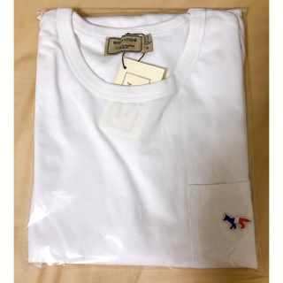 メゾンキツネ(MAISON KITSUNE')のMAISON KITSUNE Tシャツ　Mサイズ　未使用品　ホワイト　白(Tシャツ/カットソー(半袖/袖なし))