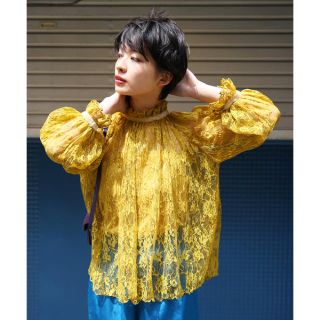 アメリヴィンテージ(Ameri VINTAGE)のAmeri Vintage STAND COLLAR LACE BLOUSE(シャツ/ブラウス(長袖/七分))