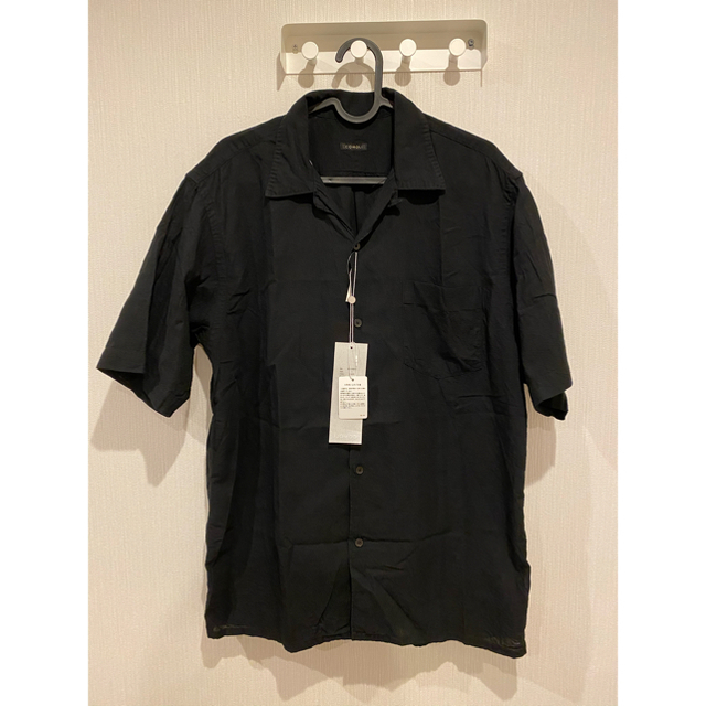 COMOLI 20SSベタシャンオープンカラーシャツ サイズ1ブラック新品未使用