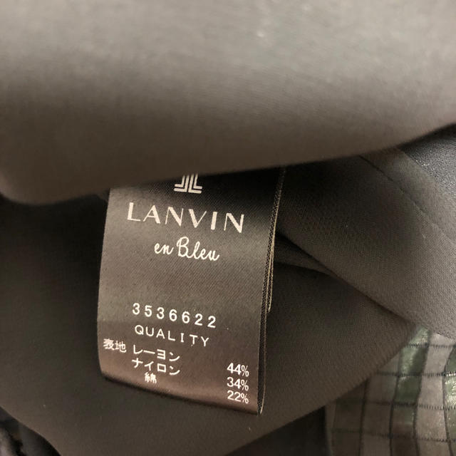 LANVIN en Bleu(ランバンオンブルー)のランバンオンブルー　チュニック   カットソー　袖フリル　ブラック レディースのトップス(シャツ/ブラウス(半袖/袖なし))の商品写真