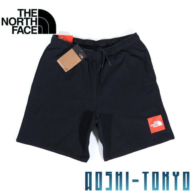 ◆日本未発売◆NORTH  FACE BOX スウェットショーツ　M ブラックaoshinorth