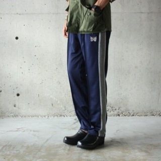 ニードルス(Needles)のneedles narrow track pants navy×beige s(ジャージ)