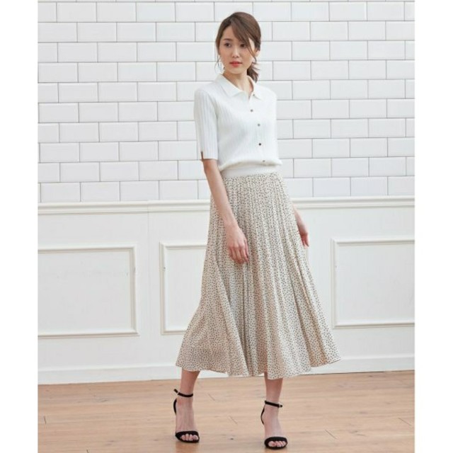 アナイ タグ付き 新作ドット柄ロングスカート 【海外 正規品】 12328円