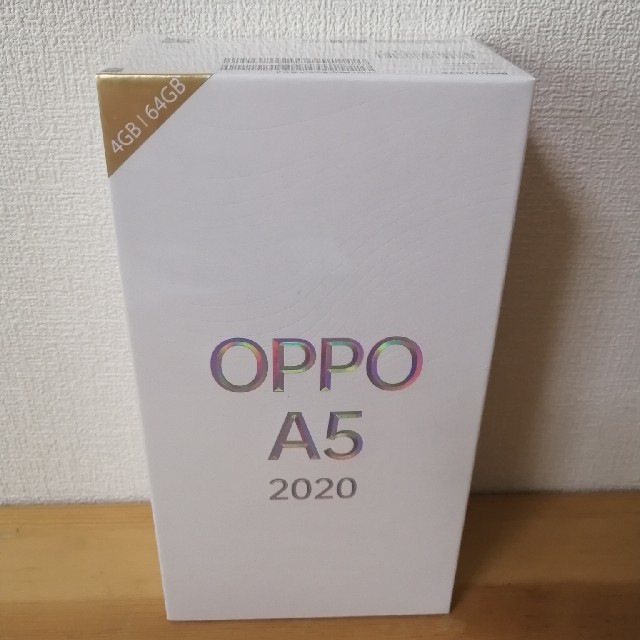 完全未開封　新品　OPPO　A５　2020　ブルー　simフリー　納品書付スマートフォン本体