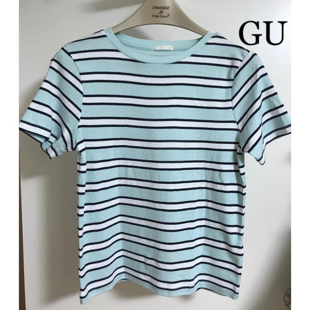 GU(ジーユー)の最終価格！☆新品未使用 GUボーダーTシャツ☆ レディースのトップス(Tシャツ(半袖/袖なし))の商品写真