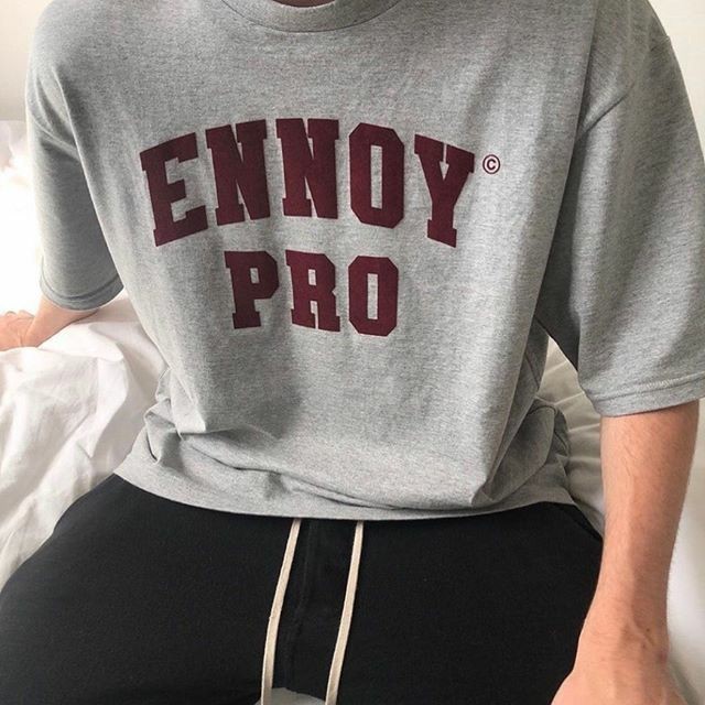 Tシャツ/カットソー(半袖/袖なし)ENNOY PRO TEE grey エンノイ Tシャツ グレー