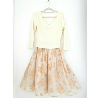 ジルスチュアート(JILLSTUART)の値下げ！JILLSTUART☆ リブニットドッキングワンピース S(ひざ丈ワンピース)