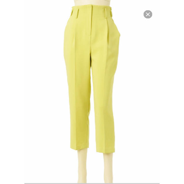MACHATT タックテーパードパンツ ライム マチャット パンツ www