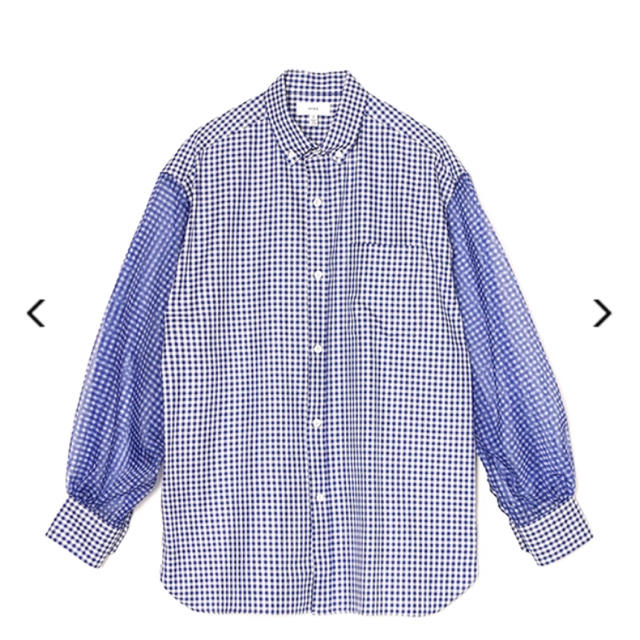 HYKE(ハイク)の HYKE CHECKED SHEER SLEEVE SHIRT新品 レディースのトップス(シャツ/ブラウス(長袖/七分))の商品写真