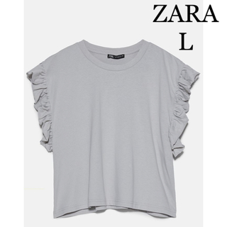 ザラ(ZARA)のZARA フリル付きTシャツ(シャツ/ブラウス(半袖/袖なし))