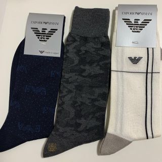 エンポリオアルマーニ(Emporio Armani)の新品　エンポリオアルマーニ　メンズ 靴下　3足セット(ソックス)