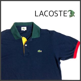 ラコステ(LACOSTE)の激レアデザイン LACOSTE ラコステ 5 トリコカラー ポロシャツ ネイビー(ポロシャツ)