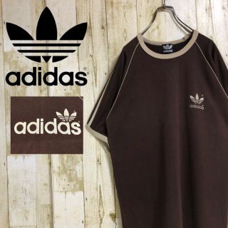 アディダス(adidas)のアディダスオリジナルス トレフォイル スリーストライプ Tシャツ ダークブラウン(Tシャツ/カットソー(半袖/袖なし))