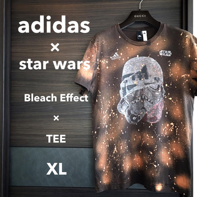 adidas(アディダス)の【激レア一点物】adidas × star wars TEE XL【ブリーチ】 メンズのトップス(Tシャツ/カットソー(半袖/袖なし))の商品写真