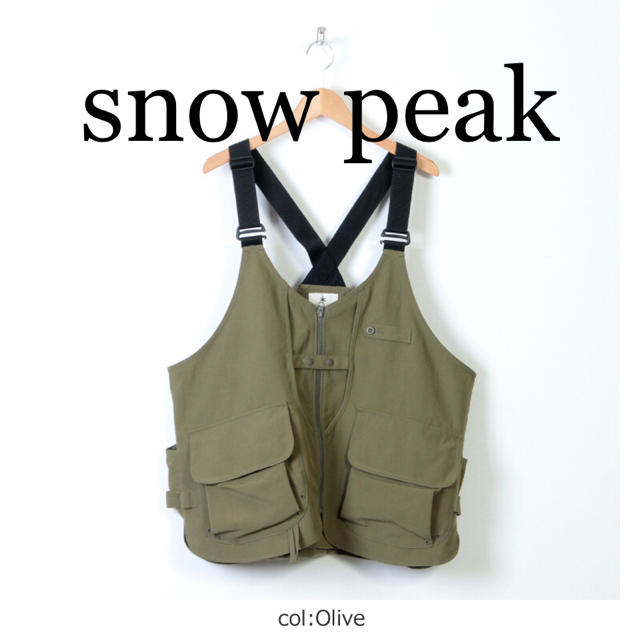 Snow Peak(スノーピーク)の新品　スノーピーク　焚火ベスト　カーキ　オリーブ スポーツ/アウトドアのアウトドア(その他)の商品写真