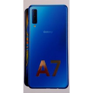 【新品未開封】SAMSUNG Galaxy A7 ブルー 楽天対応(スマートフォン本体)