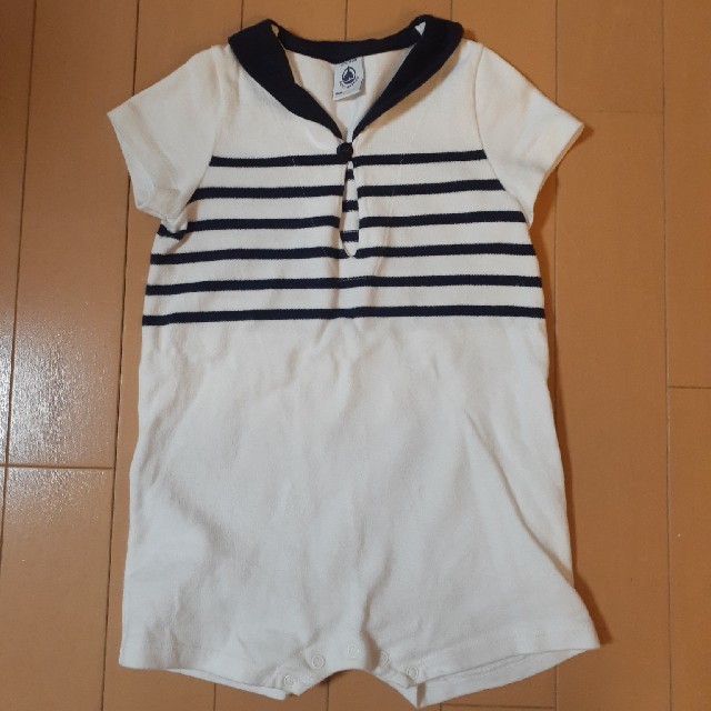 PETIT BATEAU(プチバトー)のプチバトー　マリン　ロンパース　12m キッズ/ベビー/マタニティのベビー服(~85cm)(ロンパース)の商品写真