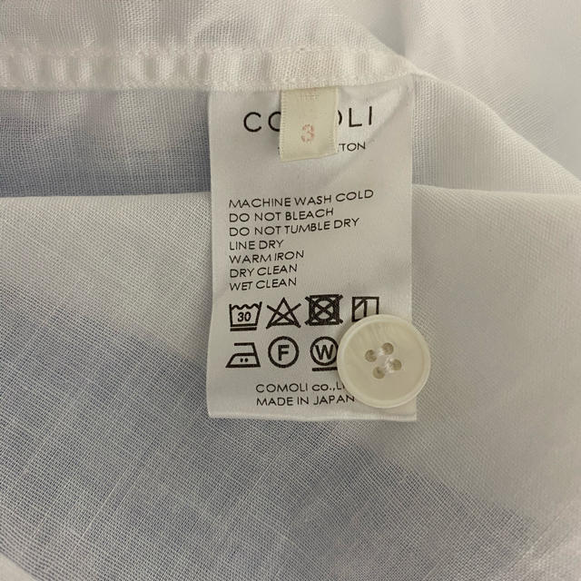 新品 3 白 COMOLI ベタシャン ユーティリティジャケット ホワイト - シャツ