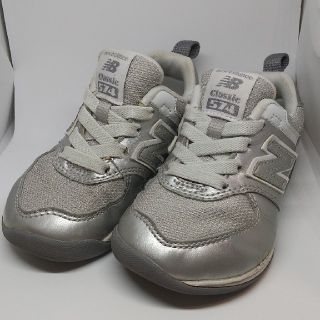 ニューバランス(New Balance)の子供靴 14cm シルバー new balance classic 574(スニーカー)