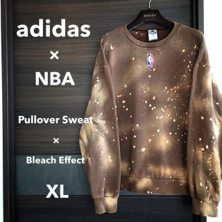 アディダス(adidas)の【激レア1点物】adidas×NBA プルオーバースウェット×ブリーチリメイク(パーカー)