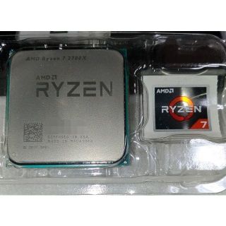 中古保証付 AMD RYZEN7 2700X 8コア16スレッドCPU(PCパーツ)