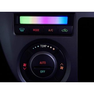 ダイハツ(ダイハツ)のムーヴ L175S エアコンスイッチパネル 7色レインボー LED打ち替え品(車種別パーツ)