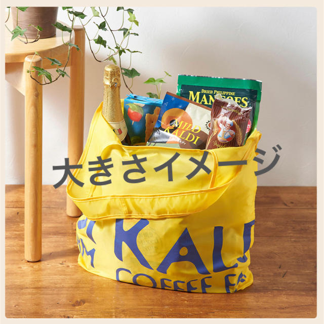KALDI(カルディ)の《4個セット》新品・未使用タグ付　4色　KALDI エコバッグ  全色　レジ袋型 レディースのバッグ(エコバッグ)の商品写真