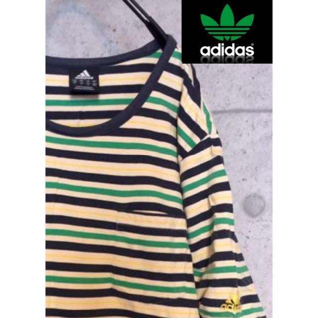 adidas(アディダス)のadidas アディダス ボーダー Tシャツ メンズのトップス(Tシャツ/カットソー(半袖/袖なし))の商品写真