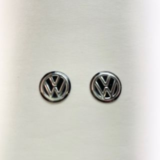 フォルクスワーゲン(Volkswagen)のVW フォルクスワーゲン　アルミステッカー　エンブレムステッカー　2個セット(車内アクセサリ)