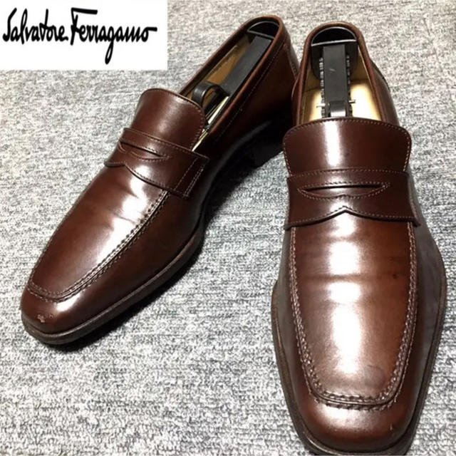 【日本限定モデル】 Salvatore Ferragamo ローファー　ブラウン　ビジネスシューズ　革靴  サルヴァトーレ　フェラガモ - ドレス/ビジネス