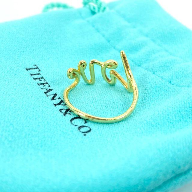 Tiffany & Co.(ティファニー)の希少 美品 ティファニー ゴールド グラフィティ LOVE リング IF44 レディースのアクセサリー(リング(指輪))の商品写真