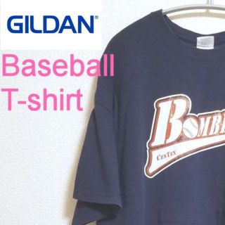 USA古着/ベースボールTシャツ/ギルダン/XL/ゆるダボにピッタリサイズ/(Tシャツ/カットソー(半袖/袖なし))