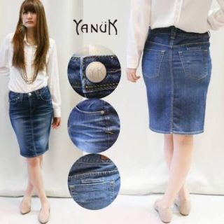 イエナ(IENA)のYANUK デニムペンシルスカート(ひざ丈スカート)