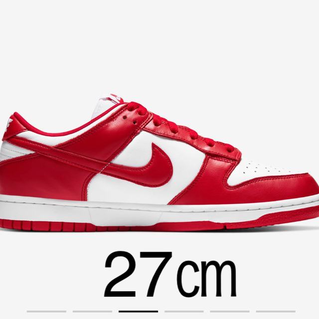 27センチ NIKE DUNK LOW SP UNIVERSITY RED - スニーカー