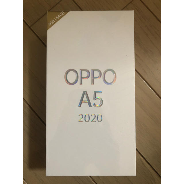 【新品未使用】OPPO A5 2020 blue モバイル対応スマートフォン本体