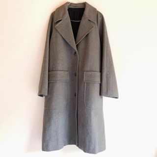 極美品☆MHL MARGARET HOWELL ウールコート ダブル 濃灰