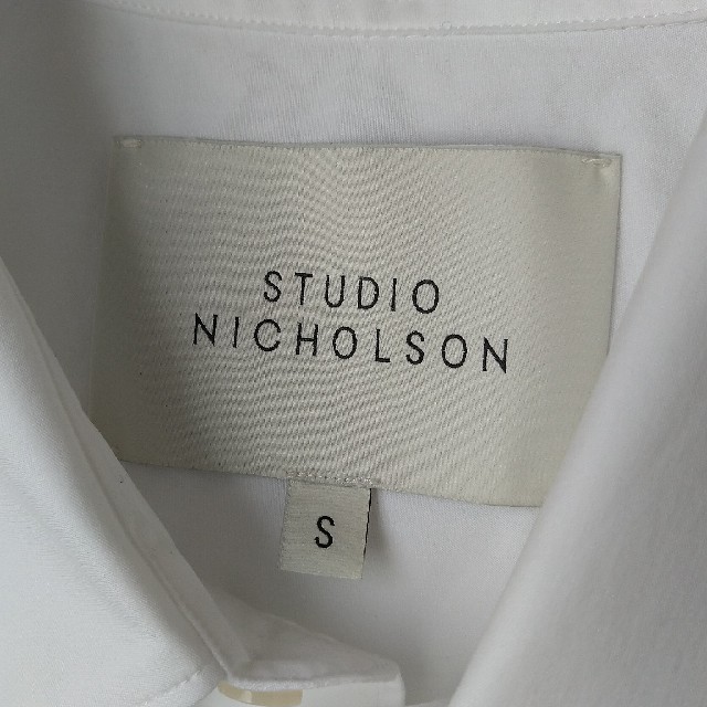 スタジオニコルソンStudio Nicholson半袖白シャツ2020SS 3