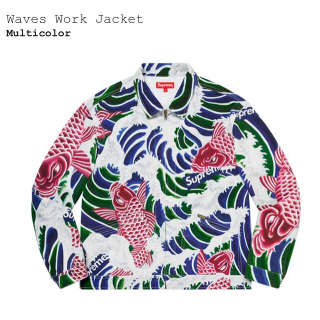 Supreme(シュプリーム)の【Lサイズ】Supreme Waves Work Jacket メンズのジャケット/アウター(Gジャン/デニムジャケット)の商品写真