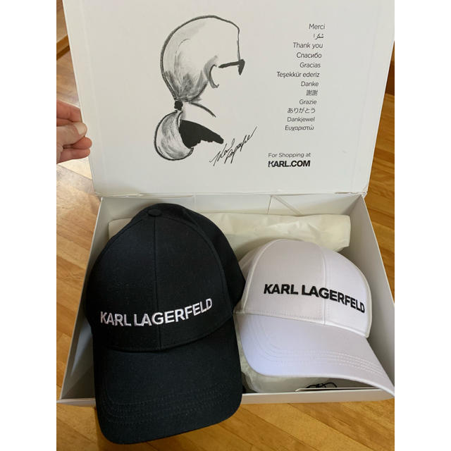 KARL LAGERFELD キャップ　ホワイト