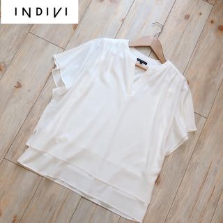 インディヴィ(INDIVI)の2枚重ね トップス(シャツ/ブラウス(半袖/袖なし))