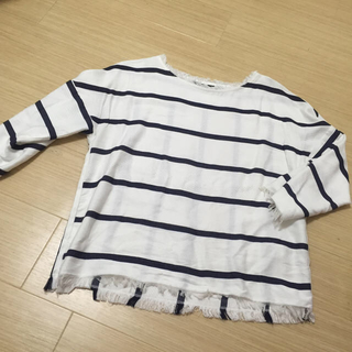 ザラ(ZARA)のボーダートップス zara 今季(Tシャツ(長袖/七分))