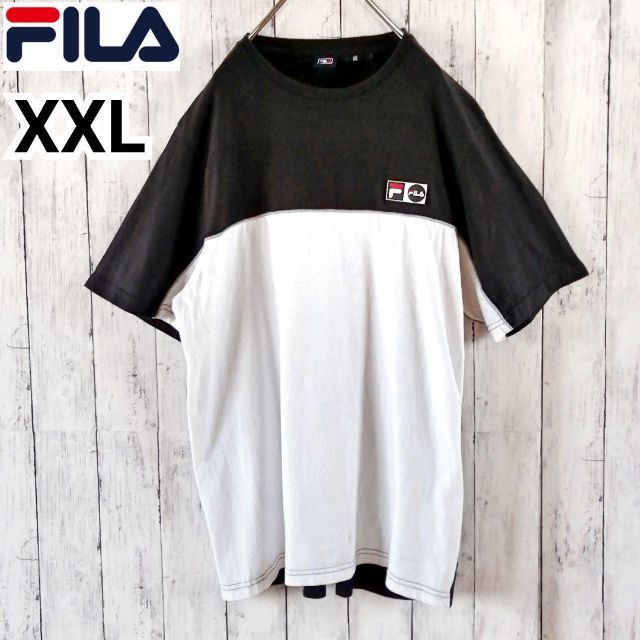 FILA(フィラ)の《人気 古着》FILA フィラ ロゴTシャツ 半袖 海外 オーバーサイズ メンズのトップス(Tシャツ/カットソー(半袖/袖なし))の商品写真