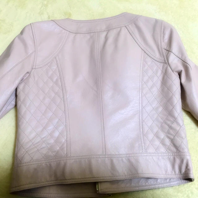 Pin Curl(ピンカール)のピンク 革ジャケット💕 レディースのジャケット/アウター(ライダースジャケット)の商品写真