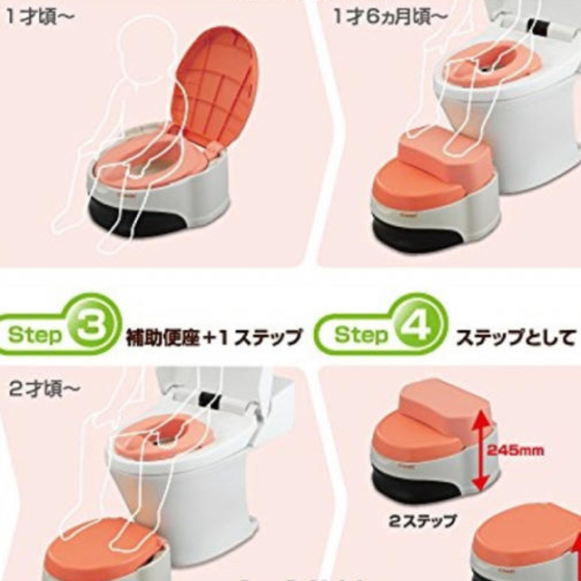 combi(コンビ)のコンビ　おまるでステップ キッズ/ベビー/マタニティのおむつ/トイレ用品(ベビーおまる)の商品写真