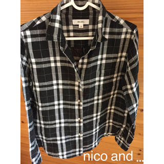 ニコアンド(niko and...)のnico and… リネンチェックシャツ size３(シャツ/ブラウス(長袖/七分))