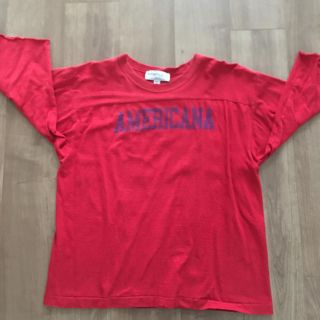 アメリカーナ(AMERICANA)のアメリカーナ　Tシャツ　赤(Tシャツ(半袖/袖なし))