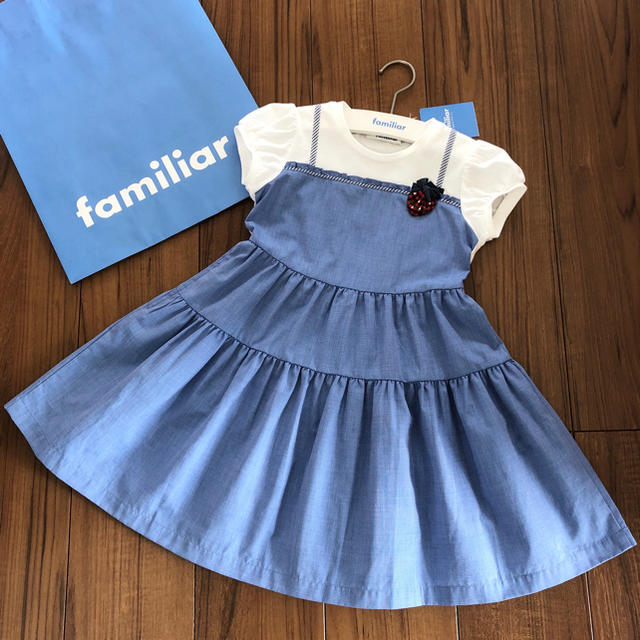 familiar(ファミリア)のファミリア 新品ワンピース 110 キッズ/ベビー/マタニティのキッズ服女の子用(90cm~)(ワンピース)の商品写真