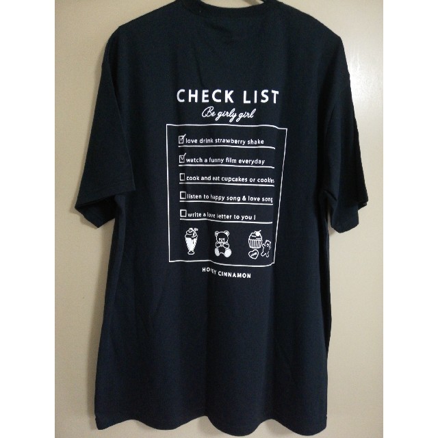 Honey Cinnamon(ハニーシナモン)のハニーシナモン　CHECK LIST  Tシャツ レディースのトップス(Tシャツ(半袖/袖なし))の商品写真