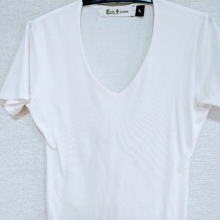 ［いおり様限定］Tシャツ カットソー Vネック　Cook jeans 白＆グレー(Tシャツ/カットソー(半袖/袖なし))