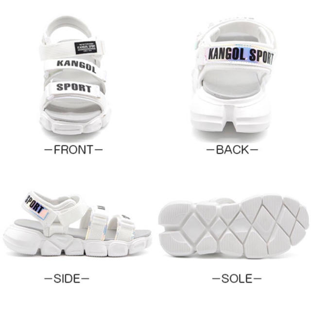 KANGOL(カンゴール)の美品✨KANGOL sport サンダル 21cm ホワイト キッズ/ベビー/マタニティのキッズ靴/シューズ(15cm~)(サンダル)の商品写真